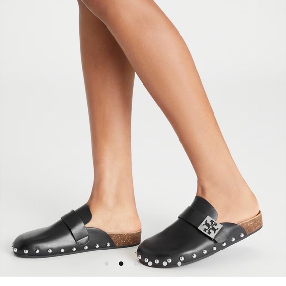 Tory Burch Mellow Studded Mule Black Size 8.5 - Picture 2 of 10